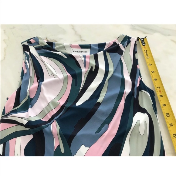 EMILIO PUCCI PINK MULTI BELTED DRESS SIZE IT 42 / US 8 NWOTS! - Picture 12 of 13